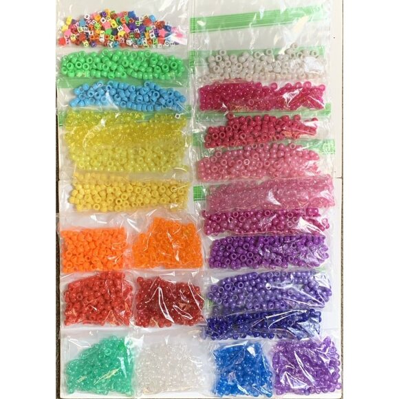 Plastic Crafter Beads Lot Assorted Colors - Picture 1 of 3